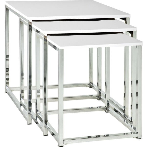 Bild 1 von Carryhome Beistelltisch, Weiß, Metall, Holzwerkstoff, quadratisch, 34x39x29 cm, Wohnzimmer, Wohnzimmertische, Beistelltische