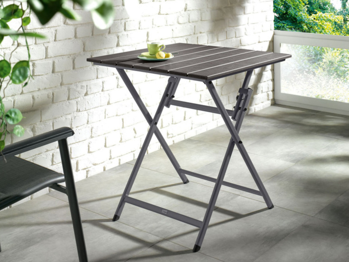 Livarno Home Klapptisch »Valencia«, mit PS Platte, 70 x 70 cm, grau von