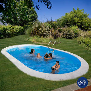 Gre Pool-Set, Weiß, Metall, 320x150x700 cm, Freizeit, Pools und Wasserspaß, Pools, Stahlwandpools