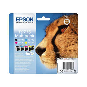 Epson Druckerpatrone T0715 Original Multipack 4 Farben