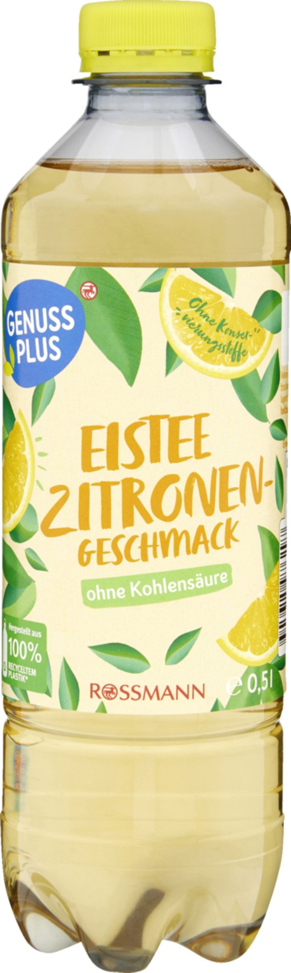 Bild 1 von GENUSS PLUS Eistee mit Zitronengeschmack 0,5l, 500 ml