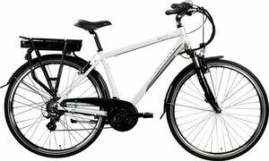 Zündapp E-Bike Trekking Z802 Herren 28 Zoll RH 48 cm 21-Gang 374 Wh weiß grau