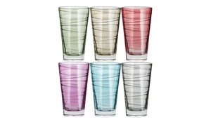 LEONARDO Gläser groß, 6er-Set  Vario mehrfarbig Glas Maße (cm): B: 24,4 H: 13,7 T: 16 Geschenkideen