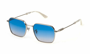 Police HORIZON 10 SPLN41 0579 Metall Panto Grau/Grau Sonnenbrille mit Sehstärke, verglasbar; Sunglasses; auch als Gleitsichtbrille