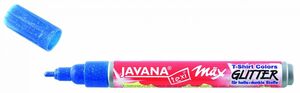 Kreul Javana texi mäx Glitter, Stoffmalfarbe für helle und dunkle Stoffe hellblau