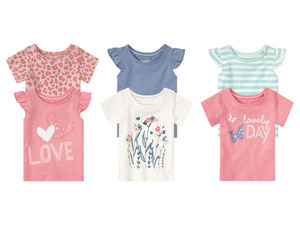 LUPILU® Mädchen Baby T-Shirt, 2 Stück, mit Print