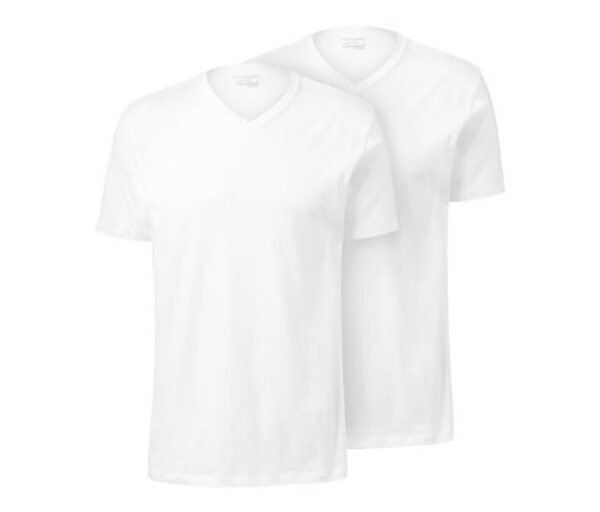 Bild 1 von 2 T-Shirts mit V-Ausschnitt, weiß