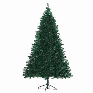 HOMCOM Weihnachtsbaum Tannenbaum Christbaum 1000 Äste Fichte PVC Grün ∅102 x H180 cm