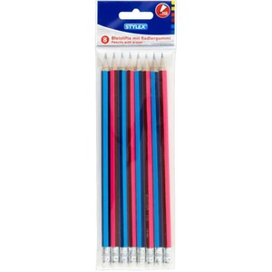 Stylex - Bleistifte mit Radiergummi - 8er Set