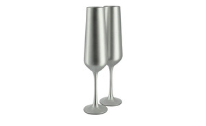 Sektkelch 200 ml, 2er Set 2er-Set Las Vegas silber Kristallglas Maße (cm): H: 25 Gläser & Karaffen