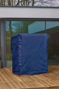 winza outdoor covers Strandkorb-Schutzhülle »Premium«, BxTxH: 152x105x165/135 cm, Wasserdicht, UV beständig, nachhaltig, 100 % recycelbar, blau