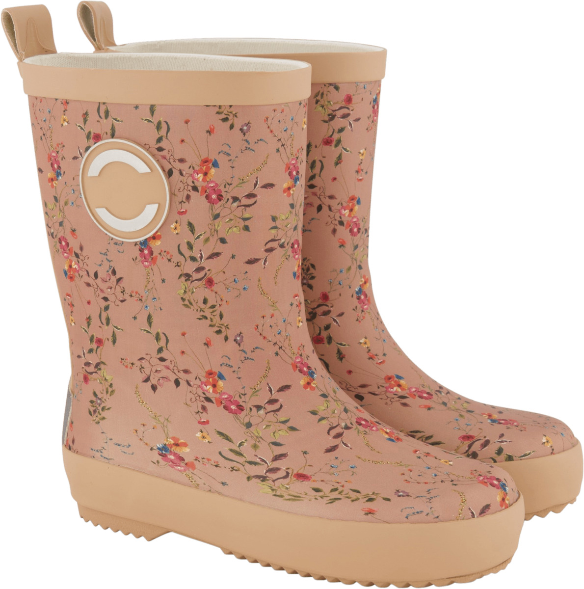 Bild 1 von Mikk-Line Gummistiefel mit Blumen-Muster, rosa, Gr. 26/27