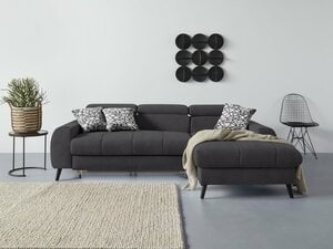 COTTA Ecksofa »Mia«, inkl. 3-tlg.-Kissen-Set, mit Recamiere, wahlweise mit oder ohne RGB-Beleuchtung, Bettfunktion und Bettkasten