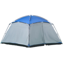 Bild 1 von Outsunny Camping Zelt 8 Personen Zelt Familienzelt 2 Fenster Kuppelzelt PU3000mm für Trekking Festival Glasfaser Blau 360 x 360 x 200 cm