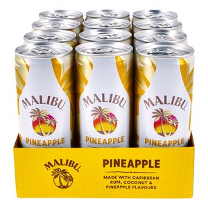 Malibu Pineapple Mixgetränk 10,0 % vol 0,25 Liter, 12er Pack