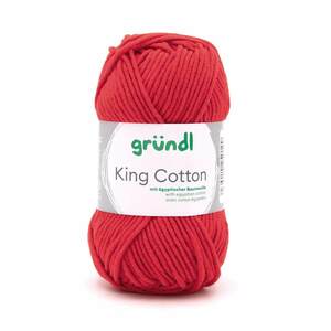 Wolle "King Cotton" 50 g rot
