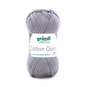 Wolle "Cotton Quick uni" 50 g silbergrau