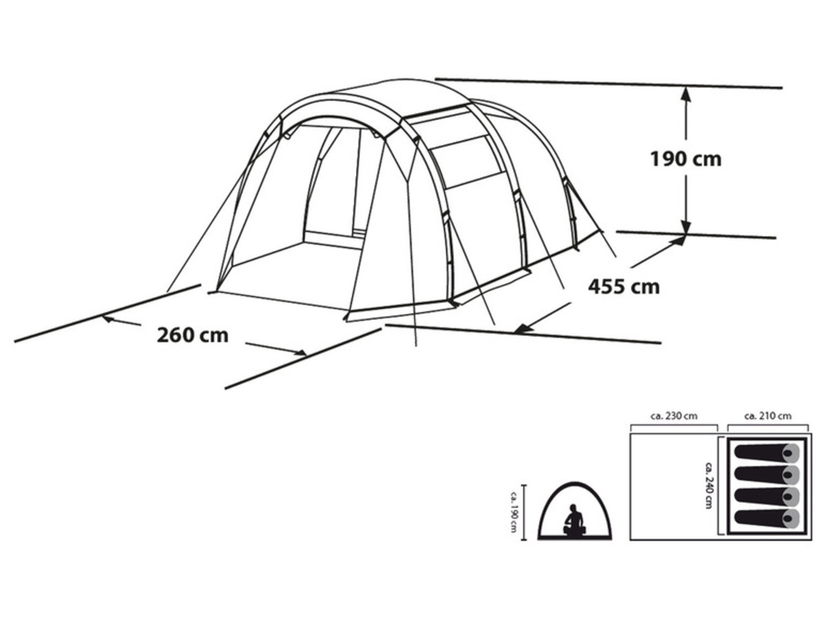 Bild 3 von ROCKTRAIL® Campingzelt, für 4 Personen