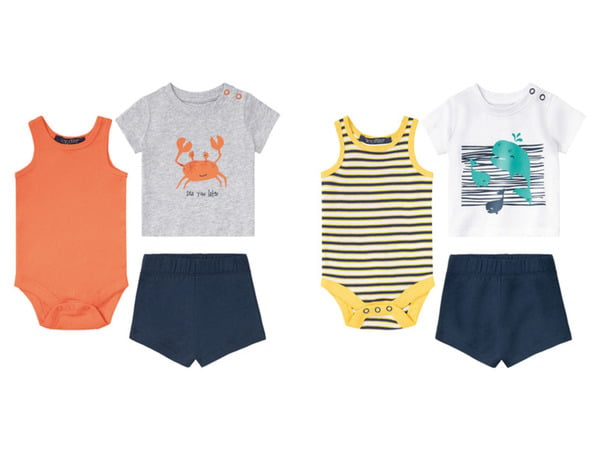 Bild 1 von LUPILU® Baby Jungen Sommerset, 3-teilig, mit Schulterknöpfung