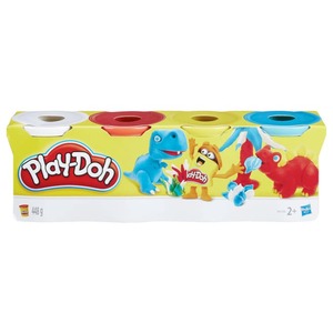 Play-Doh - 4er Pack Knete - blau/gelb/rot/weiß