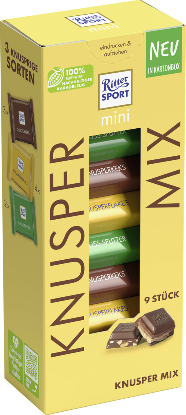 Bild 1 von Ritter Sport Mini Knusper Mix Turm 150G