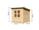 Bild 3 von Karibu 14 mm Gartenhaus »Pyrmont 3«, aus Holz, naturbelassen, 4,5 qm