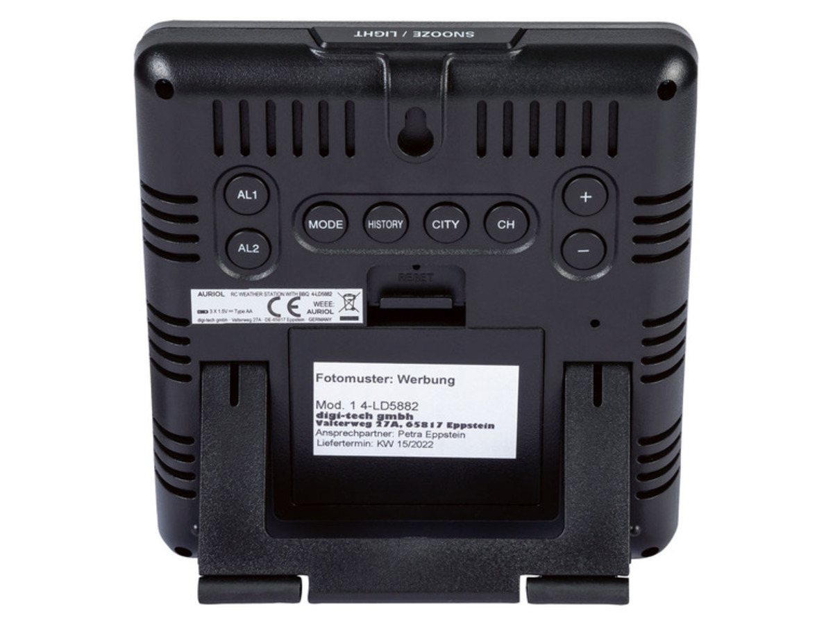 Bild 3 von AURIOL Funk-Wetterstation, mit Außensensor und Grillwetter-Anzeige