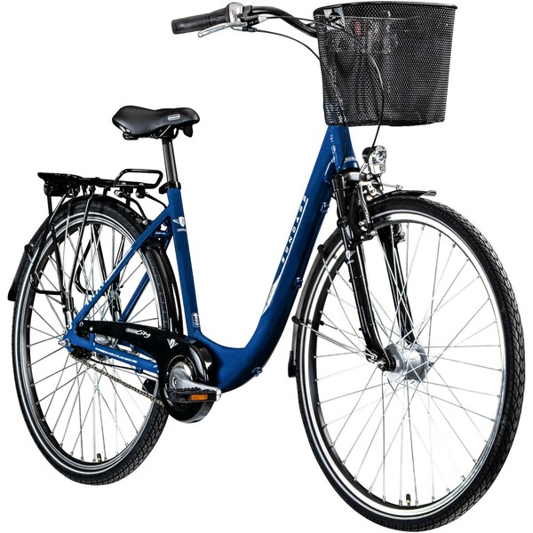 Bild 1 von Zündapp Z700 700c Damenfahrrad Hollandrad Damenrad Fahrrad Stadtrad 28 Zoll... blau, 46 cm