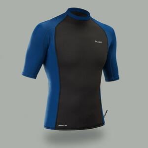 UV-Shirt Herren UV-Schutz 50+ mit Neopren Lycra Herren schwarz/blau