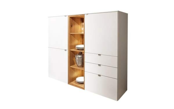 Bild 1 von Highboard Andiamo Home, weiß/Eiche rustico