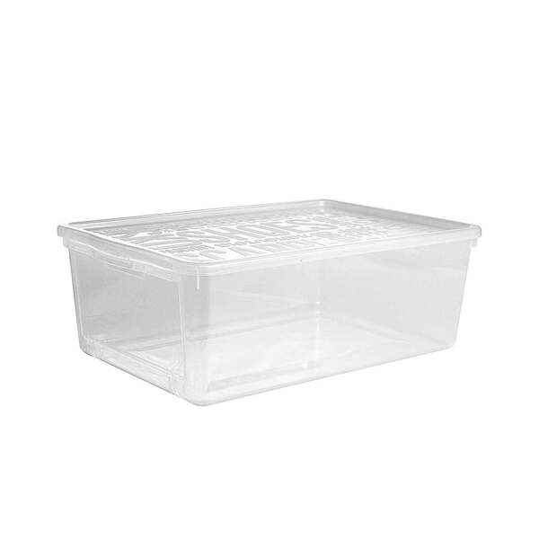 Bild 1 von Große 9,5 L Schuhbox mit Frontklappe transparent, Schuh-Organizer, Aufbewahrungsbox, Kunststoffbox, Schuhaufbewahrung