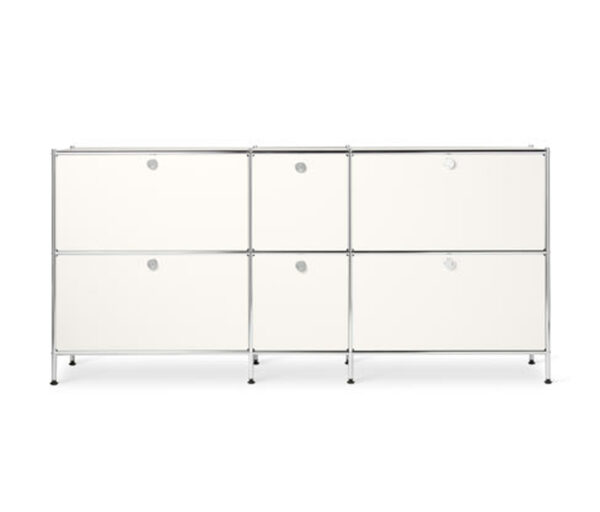 Bild 1 von Sideboard Metall »CN3« groß mit 6 Klappenfächern, weiß