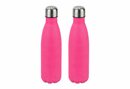 Bild 1 von relaxdays Isolierflasche »2 x Trinkflasche Edelstahl pink«