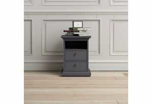 Home affaire Nachttisch »Paris«, im romatischen Landhaus-Stil mit 2 Schubladen und einem offenen Fach, Breite 43,6 cm