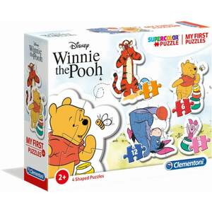 Winnie Pooh - Kinderpuzzle Set - 3+6+9+12 Teile - Supercolor