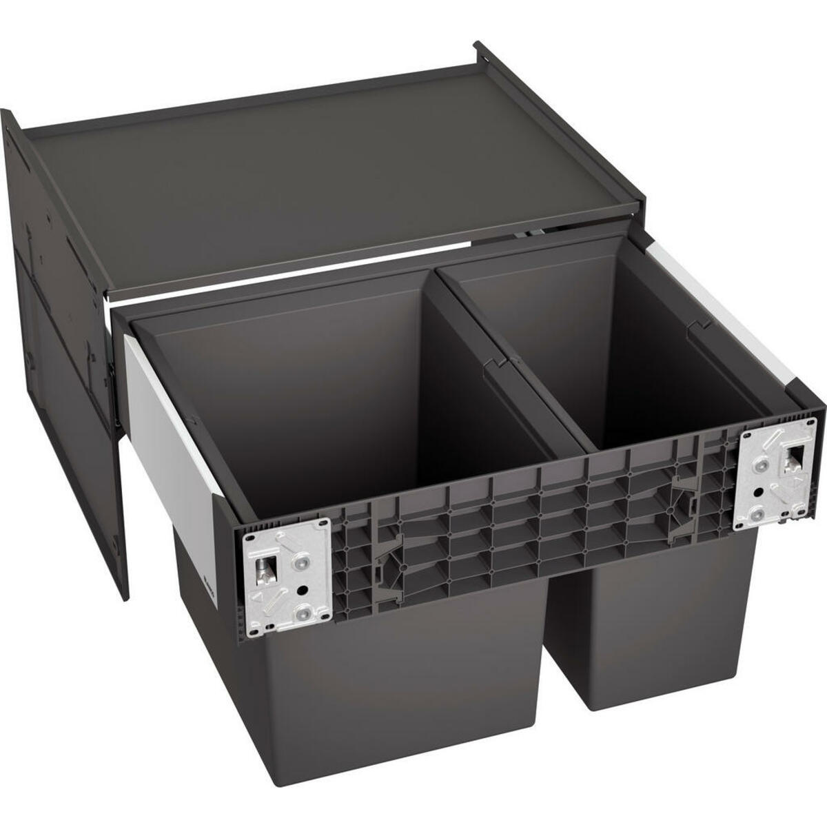 Bild 1 von Blanco Einbauabfallsammler, Schwarz, Edelstahl, Kunststoff, 30 + 19 L, 56.2x36.1x45.0 cm, Küchen, Küchenausstattung, Mülleimer