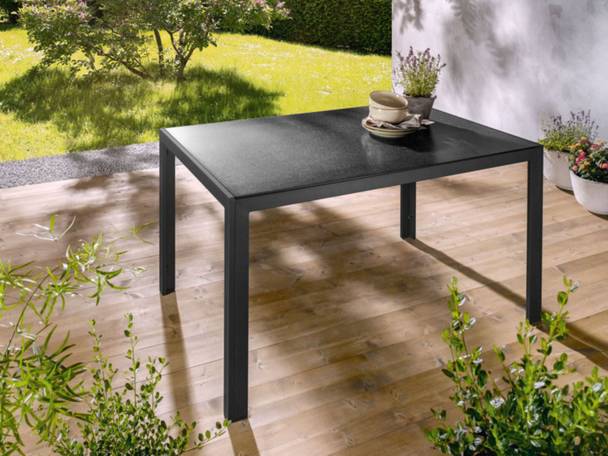 Bild 3 von Livarno Home Alu-Gartentisch »Houston«, mit Wendetischplatte, schwarz