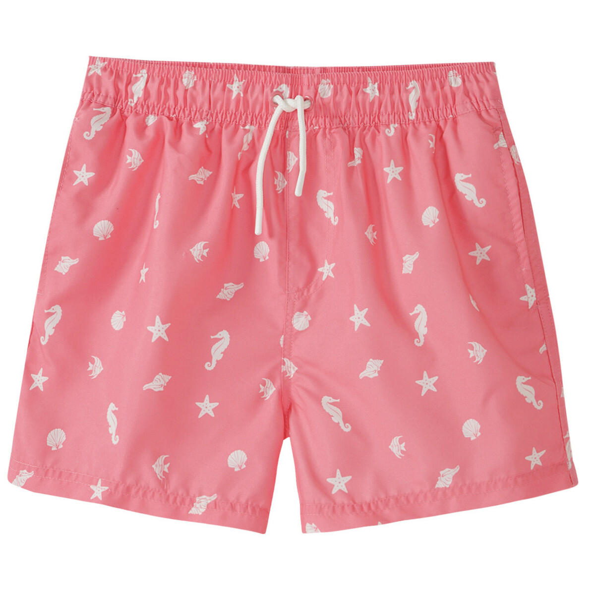 Bild 1 von Jungen Badeshorts mit Meeres-Motiven ROSA / WEISS
