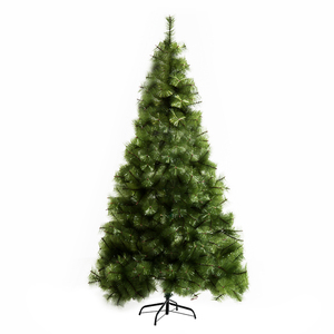 HOMCOM Künstlicher Weihnachtsbaum 2,1 m Christbaum Tannenbaum 505 Äste Dichte Zweige einfacher Aufbau Authentischer Christbaum mit Metallständer