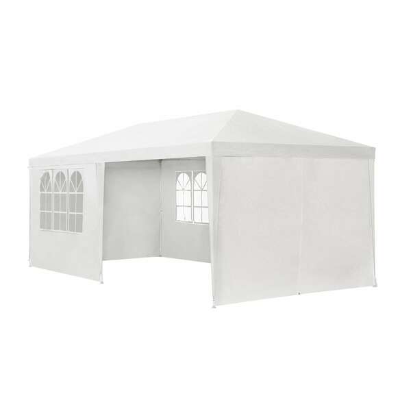 Bild 1 von Juskys Partyzelt 3x6 m in Weiß mit Dach & Seitenwänden – 18 m² Grundfläche – Sonnenschutz Outdoor