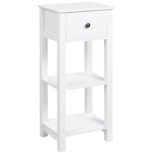 kleankin Modern Bathroom Floor Cabinet, Free Standing Linen Cabinet, Storage Cupboard with Shelves, Drawer, White