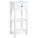 Bild 1 von kleankin Modern Bathroom Floor Cabinet, Free Standing Linen Cabinet, Storage Cupboard with Shelves, Drawer, White