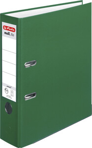 herlitz Ordner max.file protect A4 ,PP-Folienbezug Wechselfenster 8 cm, grün