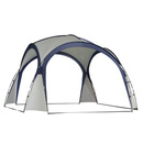 Bild 1 von Outsunny Campingzelt Gartenzelt Festzelt Partyzelt Sonnenschutz wetterfest Glasfaserstange + Polyester Cremeweiß + Blau 3,5 x 3,5 x 2,3 m