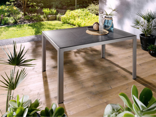 Bild 4 von Livarno Home Alu-Gartentisch »Houston«, mit Wendetischplatte, silber
