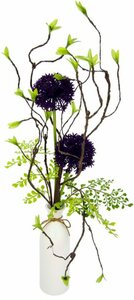 Kunstblume »Arrangement Allium«, I.GE.A., Höhe 63 cm, Vase aus Keramik