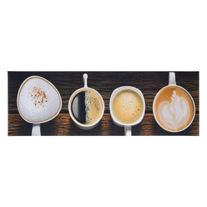 Homcom Läufer pflegeleichter Küchenläufer PVC Coffee 50 x 150 cm