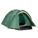 Bild 1 von Outsunny Campingzelt für 3-4 Personen grün, gelb 325 x 183 x 130 cm (LxBxH)   Kuppelzelt Multifunktionszelt Sonnenschutz Zelt