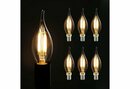 Bild 1 von ZMH »6X Edison Glühbirne E14 4W, Retro Dekorative Kerzenbirne, C35L Warmweiß Antike Kerzenlampe« LED-Leuchtmittel