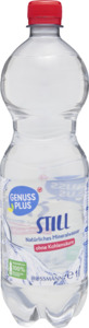 GENUSS PLUS Natürliches Mineralwasser ohne Kohlensäure, 1 L